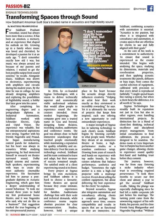 Passion to Business magazine article